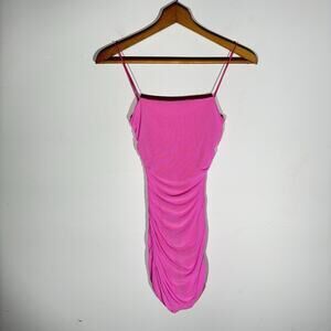 Princess Polly Hot Pink Mesh Dress Woman’s Size 2 Bodycon barbiecore balletcore